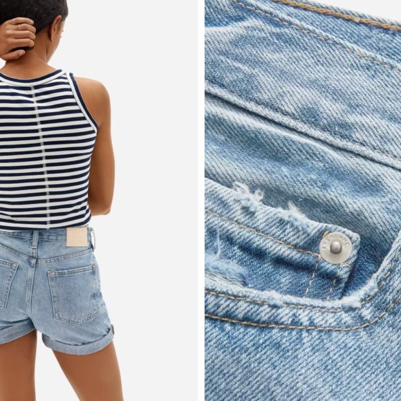 EVERLANE JEAN DENIM SHORT - SZ 27 - Picture 3 of 11